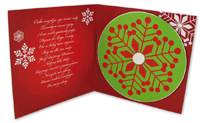 projekt CD folderu z piosenkami świątecznymi